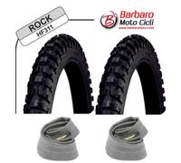 2 GOMME COPERTONI TASSELLATO + 2 CAMERE DURO PIAGGIO SI CIAO BRAVO 2.50 - 16