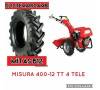 2 GOMME PNEUMATICI AGRICOLO TRATTORE 400 12 4 00 12 B12 MITAS 4 TELE APE(