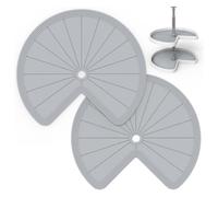 2 Gray Silicone Lazy Susan Liners Circle Kitchen Non Adhesive Storage