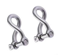 2 grilli intrecciati in acciaio inossidabile 316 con perno a vite, per vela, barca, campeggio, escursionismo, ponte e accessori hardware per cabina (M5)