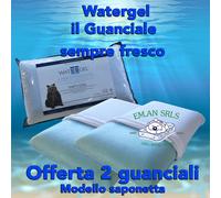 2 Guanciali Cuscini in WATERGEL H13 Fodera bianca a saponetta MIGLIOR PREZZO