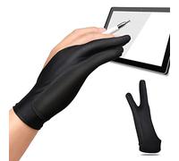 2 guanti da artista con due dita, guanto da disegno digitale anti-incrostazione, guanti da palmo per disegno grafico, tavoletta, creazione artistica per mano destra sinistra