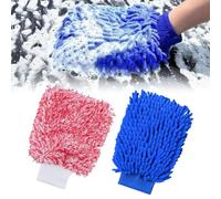 2 guanti per autolavaggio in microfibra di alta qualità, guanti premium per autolavaggio self-service, cura professionale dell'auto, assorbenti al 100%, senza graffi, pulizia delicata