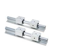 2 guide lineari R20 900-2650mm + 4 alloggiamenti for cuscinetti R20UU (20mm)(1650mm)