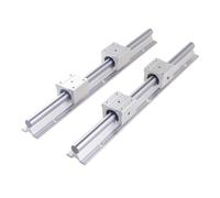 2 guide lineari SBR12 SBR16 SBR20 300-1500 mm + 4 blocchi cuscinetto SBR16/12/20UU for movimento fluido for fresatrici fai da te, parti CNC(500mm)