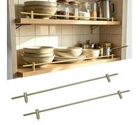2 guide per mensole in metallo da 61 cm, con staffe, facili da installare, per mensole da 20,3 a 81,3 cm, perfette per la decorazione della casa nizat