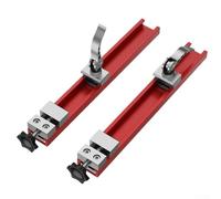 2 guide regolabili per sega da tavolo, righello da taglio in lega di alluminio con fermo di posizionamento per scanalatura per taglio a strisce strette, per taglio a strappo