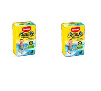 2 HUGGIES LITTLE SWIMMERS TG M (3-4) DA 12 7/15 KG 24 PANNOLINI COSTUME BAGNO