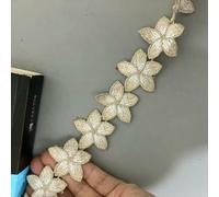 2 iarde 182 cm Striscia di pizzo Nastro Passamaneria Applicazione per Copridivano Tende Tessili per la casa Passamanerie Tessuto di pizzo ricamato - Fiore 1-3 cm - Altro