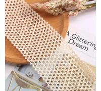 2 Iarde Maglia Trasparente Cava 6 Cm Largo Pizzo Filo Di Cotone Tessuto Tinta Unita Pizzo Biancheria Intima Decorativa Fai Da Te Pizzo-Beige 6cm,6cmX 2 Yards