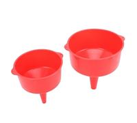 2 Imbuti in plastica, dimensioni a bocca larga da 2 L e 4 L, adatti per il trasferimento di liquidi e il riempimento di bottiglie.