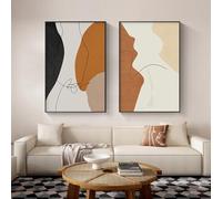 2 Immagini Set/Stampe a Parete,Poster di Arte Murale Astratta Geometrica Stampa su Tela Quadri Colorati per Soggiorno Camera da Letto Ufficio Decorazione Estetica per la Casa-40*50cm (senza telaio)