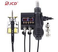 2 in 1 750W Pistola ad aria calda Display digitale LCD Stazione di rilavorazione di saldatura per telefono cellulare BGA SMD IC Stazione di saldatura di riparazione 8898