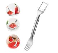 2 in 1 affettatrici per meloni e angurie,Forchetta Taglia Frutta,forchetta anguria affettatrice taglierina,Coltello Anguria Multiuso In Acciaio Inox,Gadget da Cucina per Anguria (1 pezzo)