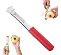 2 in 1 Apple Corer And Peeler Tool, Stainless Steel Fruit Corer & Peeler 2 in 1, Multifunction Corers Tool For Vegetable Fruit Kitchen Gadget, For Bell Peppers, Apples, Pears (Red)