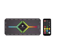 2 in 1 ARGB PWM Fan Hub Con Controller, 9 Connettori per Fan PWM a 4 Pin, 9 Port