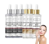 2 in 1 bianco e nero riso esfoliante fiala, delicato peeling viso per schiarire e pelle liscia, rimozione della testa bianca per il viso, quotidiano esfoliante viso & corpo fiala di riso (6)