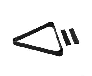 2-in-1 Billiard Ball Rack Triangle Diamond Plastic | Transforms from triangle to , fits standard 2.25 inch balls, high-strength plastic, black finish