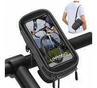 2 in 1 Borsa Bici Manubrio, Porta Telefono Cellulare Bici MTB, Portacellulare per Bicicletta Corsa Moto, Borsa Bici Accessori Rotazione 360° con Tracolla e Touch Screen per smartphone 7 pollici