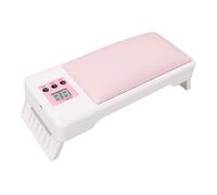 2 in 1 Bracciolo per unghie con lampada per unghie a led, poggia mano per unghie pieghevole da 120W con temporizzazione, supporto per cuscino a mano Nail Tech (Rosa)
