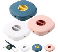 2 In 1 Cable Winder with Phone Stand, Durable Cable Organizer and Charging Stand, for Earphones, USB, and Charging Cables (Blue+Pink+White)