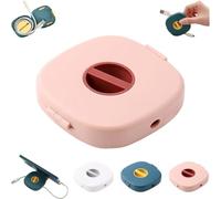 2 In 1 Cable Winder with Phone Stand, Durable Cable Organizer and Charging Stand, for Earphones, USB, and Charging Cables (Pink)