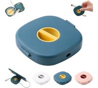 2 In 1 Cable Winder with Phone Stand, Durable Cable Organizer and Charging Stand, for Earphones, USB, and Charging Cables (Blue)