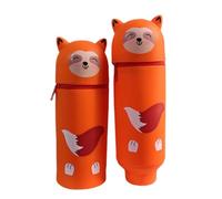 2-In-1 Carino Cartoon Panda Astuccio Rosa, Organizzatore Multifunzionale - Astuccio Legami Per Le Ragazze, Adatto Agli Studenti, Borsa Cartoon & Sac À Stylos Kawaii Per Scuole (Fox)