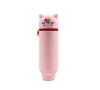 2-In-1 Carino Cartoon Panda Astuccio Rosa, Organizzatore Multifunzionale - Astuccio Legami Per Le Ragazze, Adatto Agli Studenti, Borsa Cartoon & Sac À Stylos Kawaii Per Scuole (Unicorn)