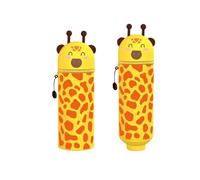 2-In-1 Carino Cartoon Panda Astuccio Rosa, Organizzatore Multifunzionale - Astuccio Legami Per Le Ragazze, Adatto Agli Studenti, Borsa Cartoon & Sac À Stylos Kawaii Per Scuole (Giraffe)