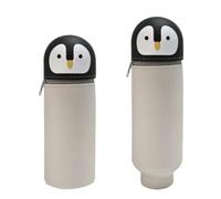 2-In-1 Carino Cartoon Panda Astuccio Rosa, Organizzatore Multifunzionale - Astuccio Legami Per Le Ragazze, Adatto Agli Studenti, Borsa Cartoon & Sac À Stylos Kawaii Per Scuole (Penguin)