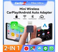 2 in 1 CarlinKit 5.0 Ultra Wireless CarPlay Android Auto Adattatore 2026 Nuovo 5G Wifi Wireless Box per Auto con Wired CarPlay IOS26