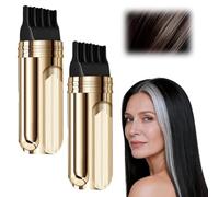 2 in 1 Convenient Hair Dye Comb For Gray, Waterproof & Sweat-Proof Portable Root Touch-Up Stick, Temporary Quick Gray Hairs Coverage, Friendly to Beard, for Women and Men (03# Black Tea)