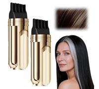 2 in 1 Convenient Hair Dye Comb For Gray, Waterproof & Sweat-Proof Portable Root Touch-Up Stick, Temporary Quick Gray Hairs Coverage, Friendly to Beard, for Women and Men (02# Chestnut Brown)