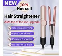 2 IN 1 Cura dei capelli Airstrait Piastra per capelli Asciugacapelli Ion negativo Styler per capelli Strumento per lo styling a lunga durata Asciugacapelli Macchina Purple Straightener