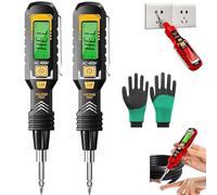 2 in 1 Digital Display Induction Test Pencil,Buzzer Alarm Detector Pen for Live Null Wire Judgment,Voltage Testers Pen with LED Flashlight Live for Electricians and DIYers