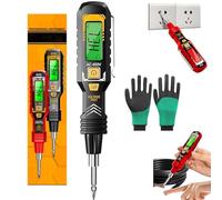 2 in 1 Digital Display Induction Test Pencil,Buzzer Alarm Detector Pen for Live Null Wire Judgment,Voltage Testers Pen with LED Flashlight Live for Electricians and DIYers