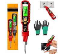 2 in 1 Digital Display Induction Test Pencil,Buzzer Alarm Detector Pen for Live Null Wire Judgment,Voltage Testers Pen with LED Flashlight Live for Electricians and DIYers