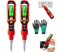 2 in 1 Digital Display Induction Test Pencil,Buzzer Alarm Detector Pen for Live Null Wire Judgment,Voltage Testers Pen with LED Flashlight Live for Electricians and DIYers