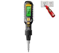 2 in 1 Digital Display Induction Test Pencil - Live/Null Wire Buzzer Alarm,Contact AC Voltage 11-450V/Non-Contact AC Voltage 30-1000V,Detector Pen for Electrical Outlets (Black*1pcs)