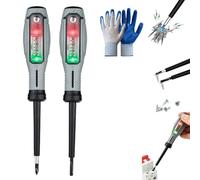 2-in-1 Digital Display Voltage Tester Screwdriver, Non-Contact Electric Circuit Detector Pen with LCD Screen, High Torque Magnetic Tip for Safe Live Wire Diagnostics & Home Electrical Repairs (D)