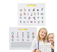 2-in-1 Doppelseitige Magnet-Alphabet-Edition - Alphabet-Abziehtafel mit magnetischen Stahlkugeln, Lernspielzeug für Kleinkinder | Lernspielbrett für Kinder