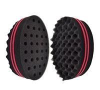 2 in 1 Double Magic laterale capelli di torsione della spugna Afro della treccia di stile Dreadlock bobine capelli dell'onda Curl spugna ovale Brush