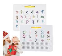 2-in-1 Double-Sided Magnetic Alphabet Tracing Board | ABS Letter Practice | Kids Learn To Write With Magnetic | Preschool Educational Toy For