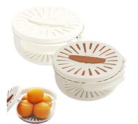 2 in 1 Draining and Preservation Basket: Simplify Washing & Storing, Multifunctional 2 in 1 Draining Basket with Rotating Lid, Quick-Wash Shake Clean Design (Small * 2)