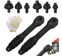 2 in 1 Drill Chuck Ratchet Spanner, 2-in-1 Ratchet Drill Chuck Key Wrench, Universal Double Head Chuck Key Replacement Tool for Electric Drills and Power Tools (1)