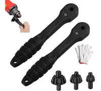 2 in 1 Drill Chuck Ratchet Spanner, 2-in-1 Ratchet DrillChuck Key Wrench, Universal Chuck Key Replacement Tool forDrill, for Electric Drills Power Tools (2 Sets)