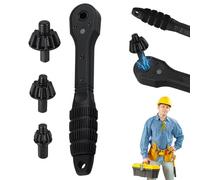 2 in 1 Drill Chuck Ratchet Spanner, 4-Piece Iron Drill Wrench Set, Chuck Keys for Drills, Universal Double Head Wrench Spanner Adapter for Electric Drills & Power (1)