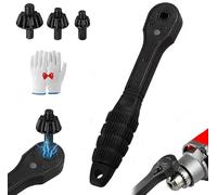 2 in 1 Drill Chuck Ratchet Spanner,4PCS Iron Drill Wrench, 2-in-1 Ratchet Drill Chuck Key Wrench, Universal Double Head Chuck Key Replacement Tool, for Electric Drills and Power Tools (1 Set)