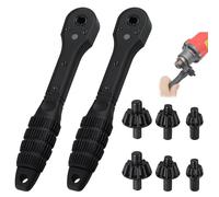 2 in 1 Drill Chuck Ratchet Spanner,Universal Double-Ended Ratchet Drill Chuck Key,Mini Ratchets Chucks Key,Non-slip Handle, For Electric Drills & Power Tools (2 PCS)